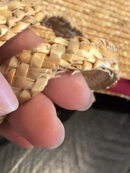 FAF INC. Natural Straw Tote Beach Travel Picnic Shopper Bag Pink Flamingo - Picture 13 of 14